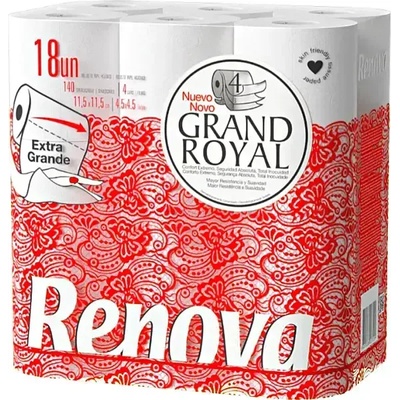 Renova Grand Royal 4 пластова тоалетна хартия 18 ролки бяла