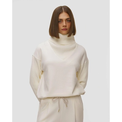 Hannah dámská mikina Se Stojáčkem Varley Cowl Neck Sweat V Krémovém Barevném Odstínu