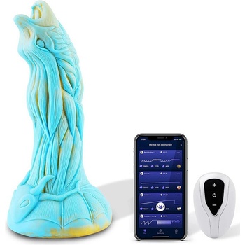 HiSmith WDA021 M Wildolo Dragon Wolf Fat Realistic Girthy Massive Colorful Dildo Vibrator with App 21.5cm Turquoise