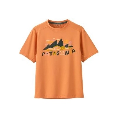 Patagonia Capilene Silkweight T-Shirt Kid Fitz Roy Superbloom Heirloom Peach