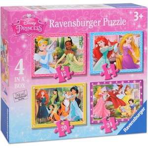 Ravensburger Пъзел Ravensburger 4 в 1 - Дисни Принцеси (07397) - baby