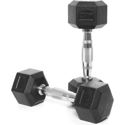 TRINFIT Jednoruční činka pogumovaná HEXA 4 kg