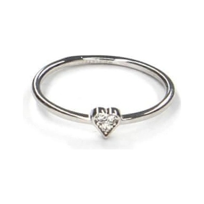 Pattic prsten z bílého zlata se zirkony LMG08401W
