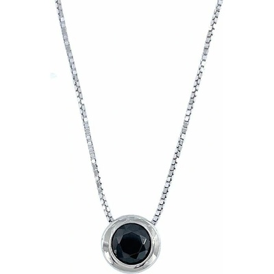 InfinitySilver Stříbrný náhrdelník černý zirkon SN20153242