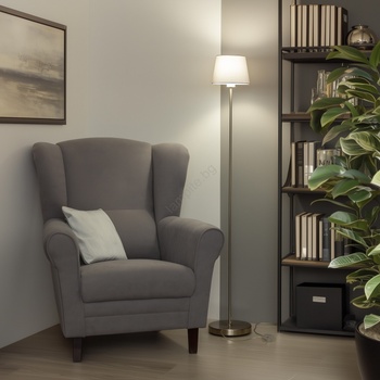 Brilagi - LED подова лампа CERIA 1xE27/40W/230V Ø 20, 5 см сива/матов хром (BG2899)