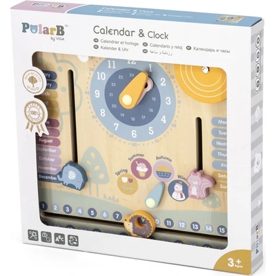 Viga Образователна игра Viga - Календар с часовник, PolarB (44056)