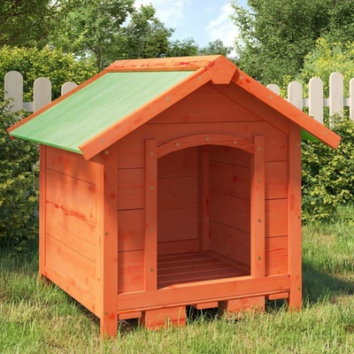 vidaXL Psí bouda hnědá 65 x 65 x 61,5 cm masivní borové dřevo 9799.172273