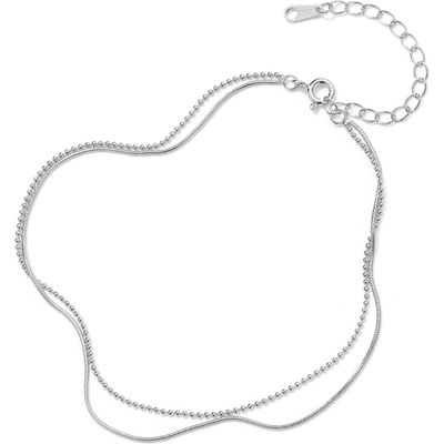 Silenti Jewelry Сребърна гривна за крак "Самоконтрол