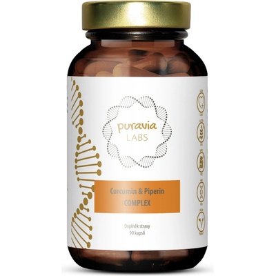 Puravia Labs Kurkumín & piperín komplex 90 kapsúl
