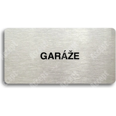 ACCEPT Piktogram GARÁŽE - stříbrná tabulka - černý tisk bez rámečku