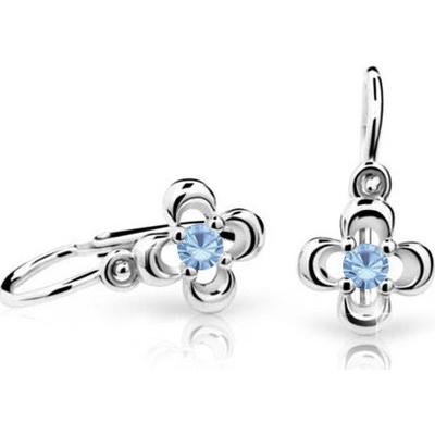 Cutie Jewellery detske naušnice biele zlato C2013B Arctic Blue