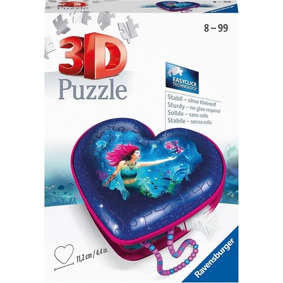 Ravensburger 3D Пъзел Ravensburger от 54 части - Русалка, Кутия за бижута (11249)
