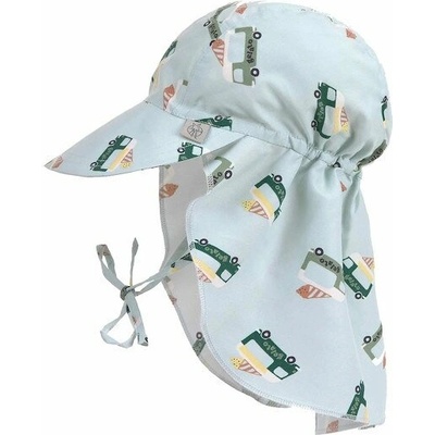 Lässig Sun Protection Flap Hat ice cream truck illusion blue