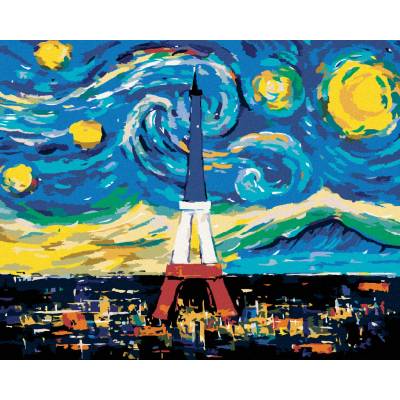 Zuty Malování podle čísel EIFFELOVA VĚŽ PODLE VINCENTA VAN GOGHA