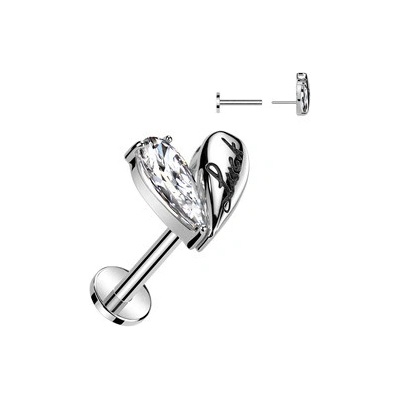 Šperky4U piercing do brady PUSH IN labreta LB1121