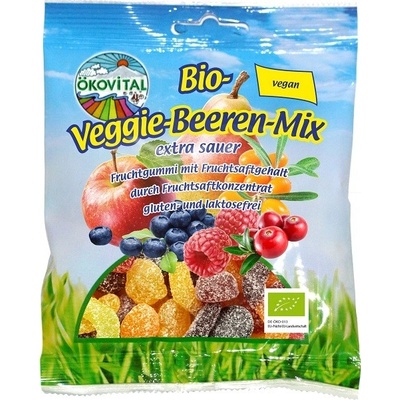 Ökovital Ovocné cukríky Veggie Mix bez želatiny BIO 80 g