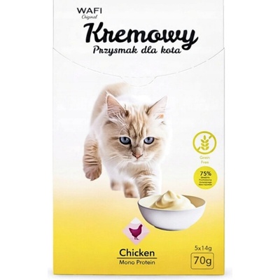 WAFI Krémová pochúťka pre mačky s kuracím mäsom 5 × 14 g