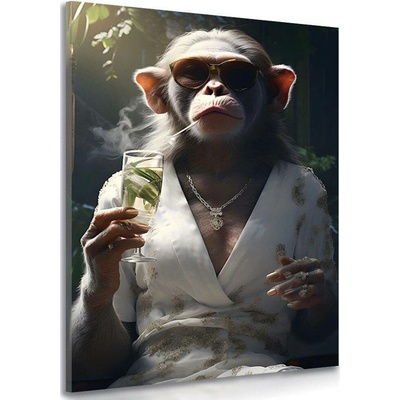 Obraz zvířecí gangster opice - 80x120