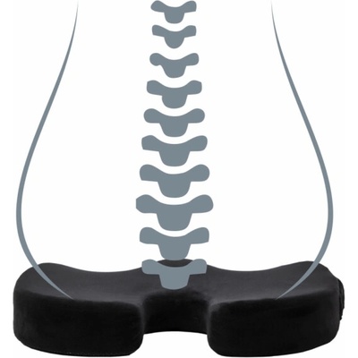 Powerton Podsedák pod hýždě ergonomický černý – Zboží Dáma