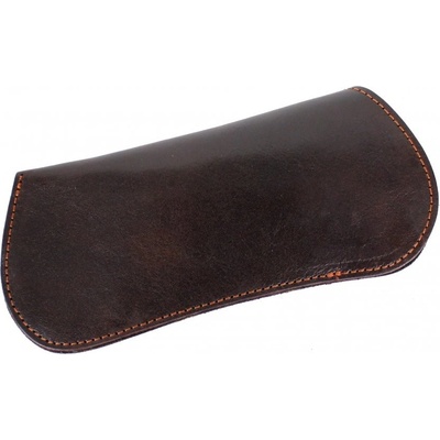 Scorteus kožené pouzdro na brýle hnědé – Zboží Dáma
