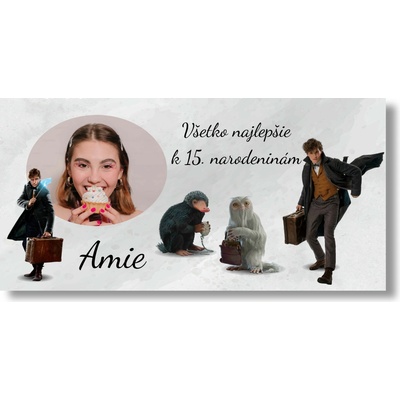 Personal Narodeninový banner s fotkou - Fantastické zvery Rozmer banner: 130 x 65 cm