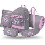 Baagl КОМПЛЕКТ 5 Skate Kuromi Grey: раница, пенал, спортна чанта, чанта през рамо, калъф за лаптоп GRS BAAGL | Siv | Момчешки | UNI