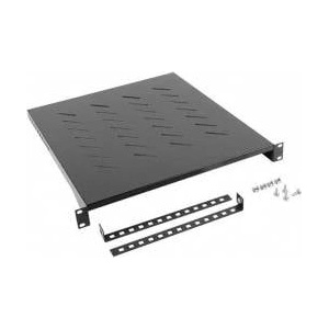Lanberg Фиксиран рафт Lanberg, 1U, 483 x 500 mm, 19, Черен