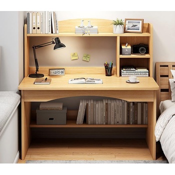 Image 1 of Ученическо бюро с надстройка 100 х 48 х h120 см , цвят дъб (6006-DB)