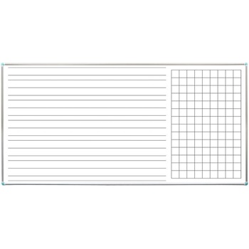 Office1 Бяла дъска, магнитна, разчертана, 120 x 240 cm (1077140091)