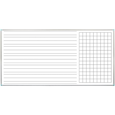 Office1 Бяла дъска, магнитна, разчертана, 120 x 240 cm (1077140091)