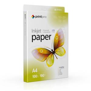 ColorWay Фотохартия COLORWAY, PrintPro matt, 190 г/м, A4, 100 бр. (PME190100A4) (PME190100A4)