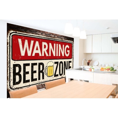 DIMEX ART Самозалепваща се флизелинова фототапета табела - бира 375 x 250 см