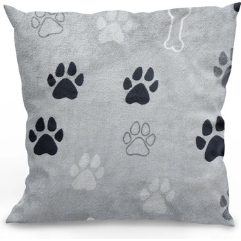 XPOSE Mikroplyš TLAPIČKY šedý 40 x 40 cm