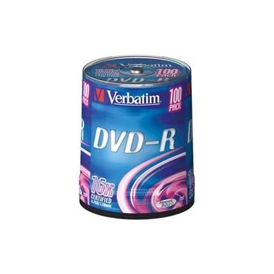 Verbatim DVD-R 4, 7GB 16X Cake 100 броя