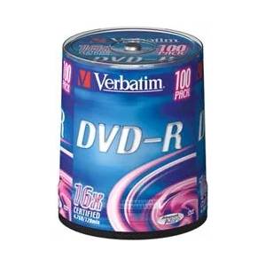 Verbatim DVD-R 4, 7GB 16X Cake 100 броя