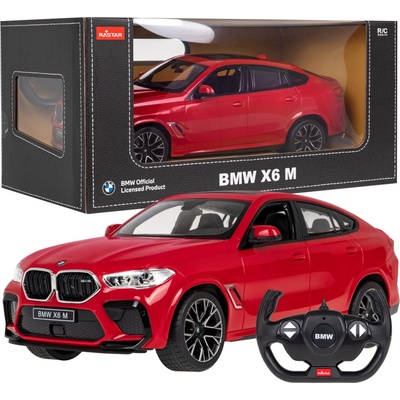 BMW X6 M červený RASTAR model Auto na diaľkové ovládanie + 2,4 GHz diaľkové ovládanie 1:14