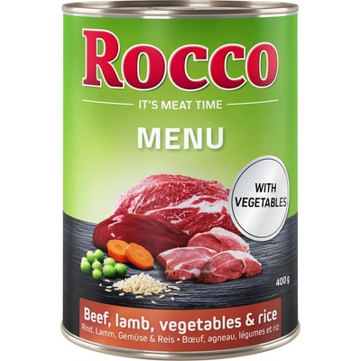 Rocco Menu Hovězí jehněčí zelenina & rýže 24 x 400 g
