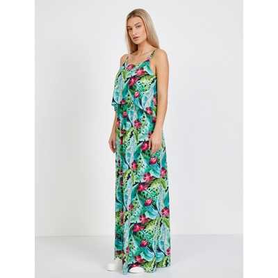 Numoco Зелена шарена макси рокля Numoco numoco | Zelen | ЖЕНИ | S