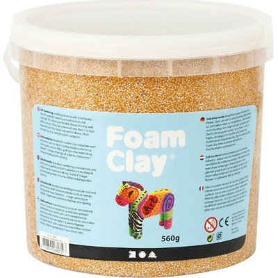 Foam Clay Modelovací kuličková hmota samotvrdnoucí metalická zlatá 560g