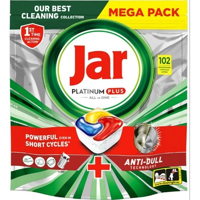 Jar Platinum Plus tablety do umývačky riadu citrón 102 ks
