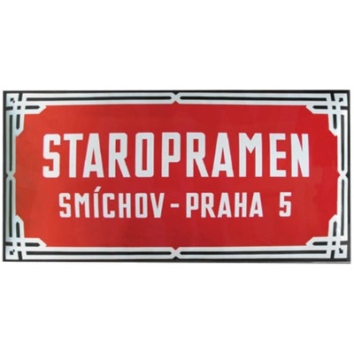 Smaltovaná uliční cedule - 80x40 cm/60x30cm, pražská norma – Zboží Mobilmania