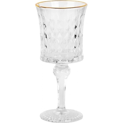 Clay Sklenička na víno se zlatým proužkem Gold line Ø 8*18 cm re & Eef 200 ml