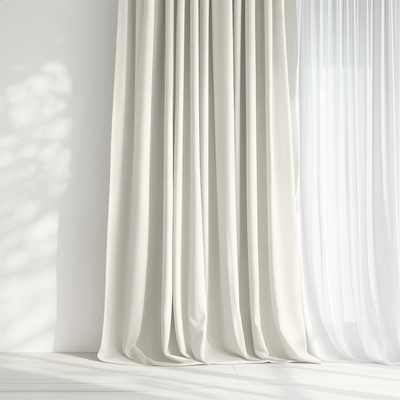 Goldea dekorační závěs marbella - smetanový 220x135 cm