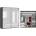 BRW Гардероб FLEX lacobel 221 / 66 / 240 см сив гланц (F57-SZAFA_ZESTAW_6-SZW/JSZ-KPL01)