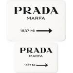 Mila Home Бели кадифени килими за баня в комплект 2 бр. 60x100 cm Prada - Mila Home (HKG-PRD-Paspas001)