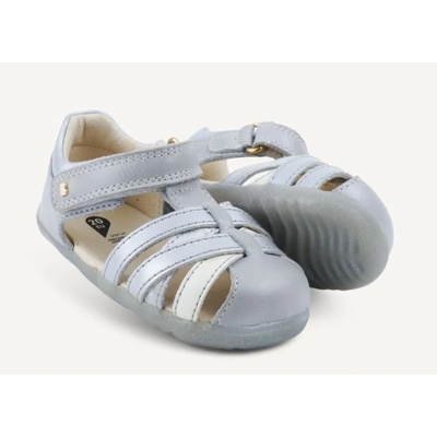bobux iWalk Cross Jump: Детски кожени сандали Silver Pearl + Silver (636702-26)