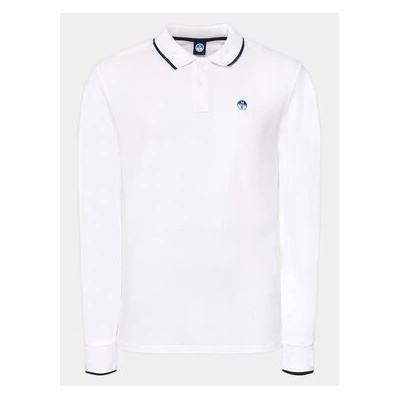 North Sails Тениска с яка и копчета Basic 692454 Бял Regular Fit (Basic 692454)