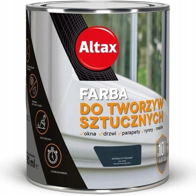 Barva na plasty Altax akrylová, antracitová, polomatná, 0,75 l