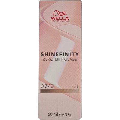 Wella Professionals Shinefinity Zero Lift Glaze 60 ml demi-permanentní barva 07/0 Natural Oat Milk