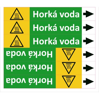 Nadrzenapalivo.cz Značení potrubí ISO 20560, horká voda PZA 008736